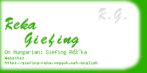 reka giefing business card